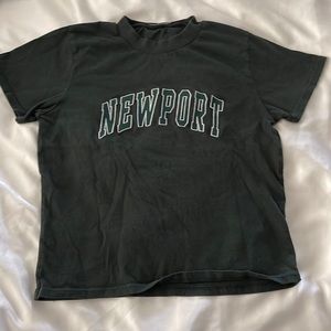 Brandy Melville Green “Newport” Helen Tee